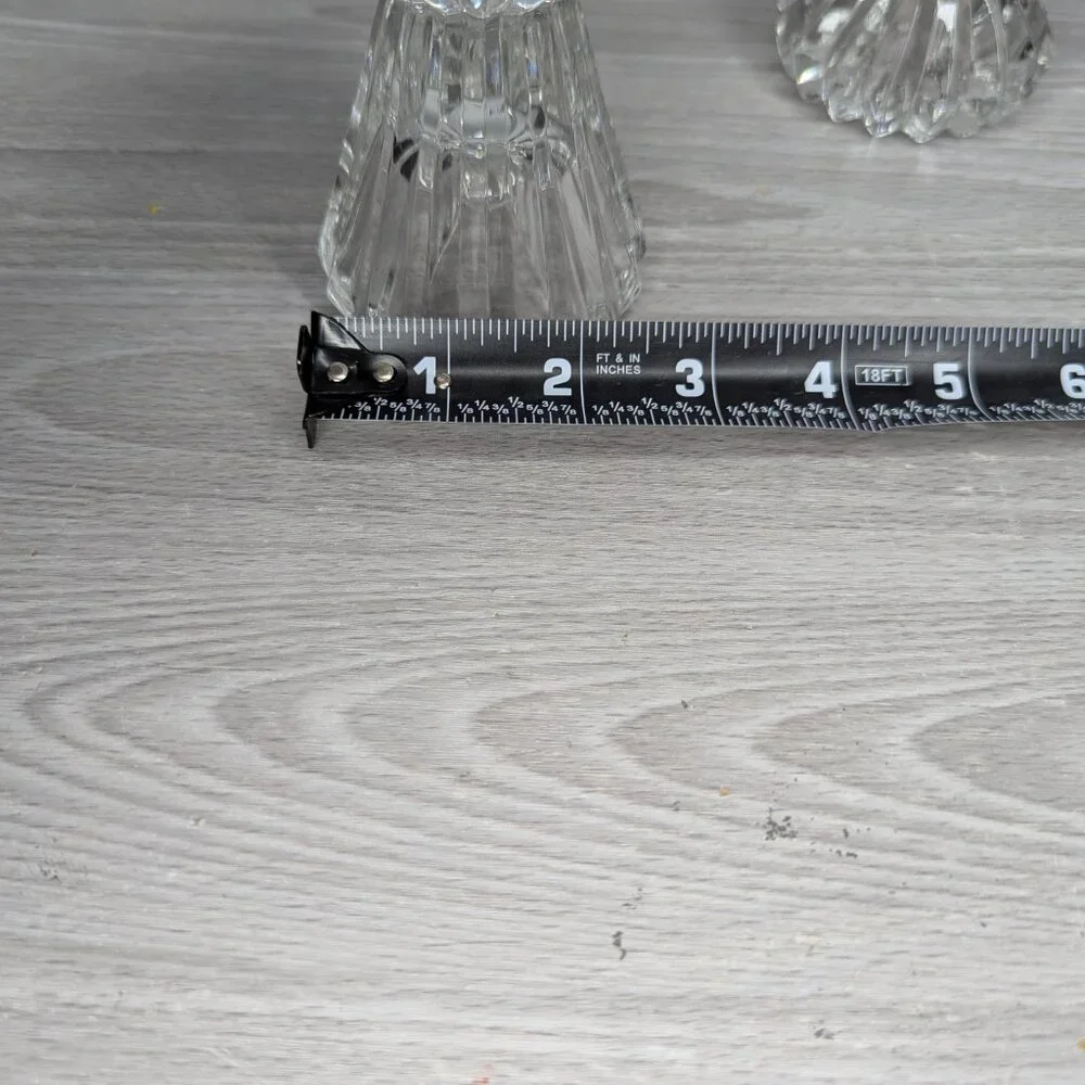 Mikasa Diamond Fire Pair of Crystal Candle Holders 4